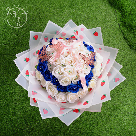 Papel Coreano de Fresas Escarchadas