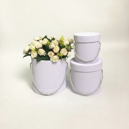 Cajas de 3 Redondas Corrugadas✨