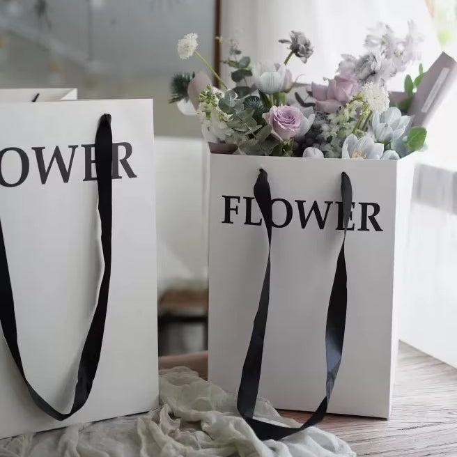 Bolsa para Flores Premium Blanca "FLOWER" 🛍️