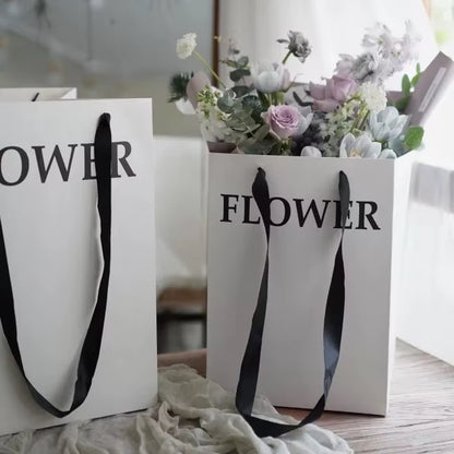 Bolsa para Flores Premium Blanca "FLOWER" 🛍️