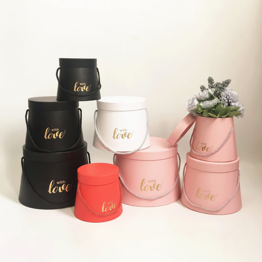 Set de 3 Cajas Redondas "Conicas"