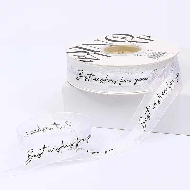 Cinta Modelo "Best Wishes" 2.5 cm