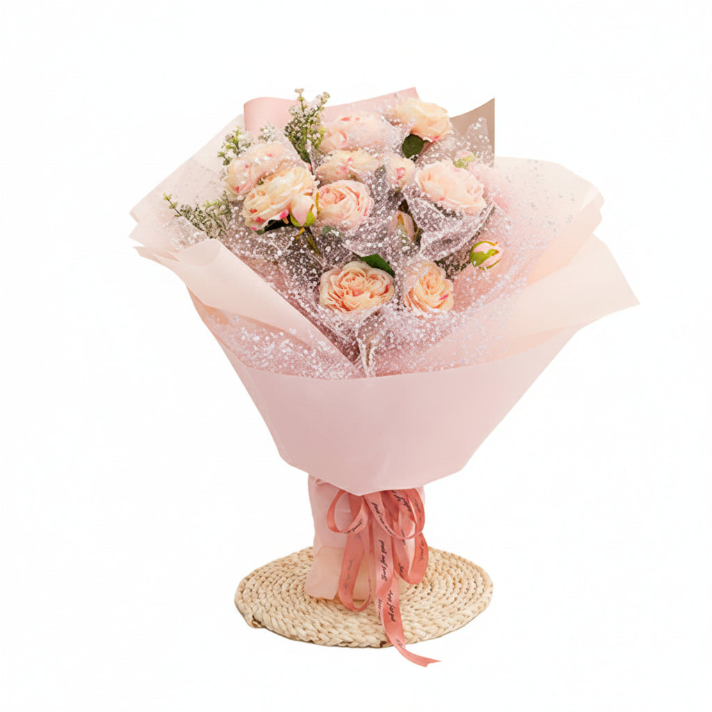 Malla Floral Modelo "Copo de Nieve" Rollo 50cm*4 yardas