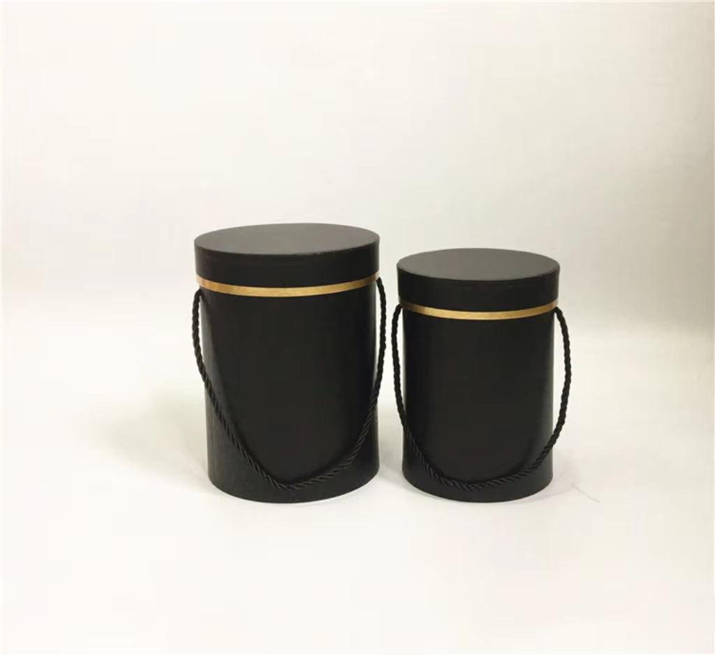 Set de 2 Cajas Circulares Premium