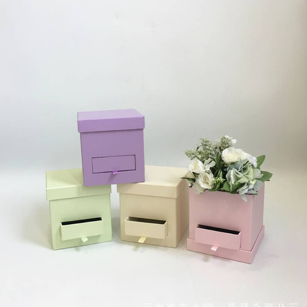 Caja Cuadrada con Gaveta Secreta 🎁