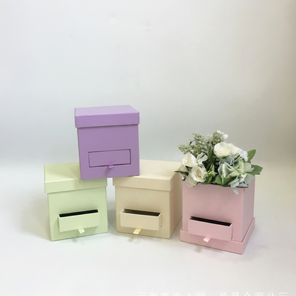 Caja Cuadrada con Gaveta Secreta 🎁
