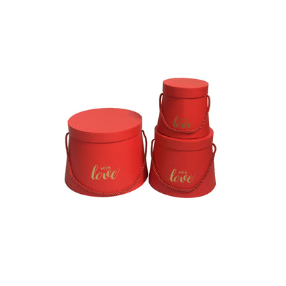 Set de 3 Cajas Redondas "Conicas"