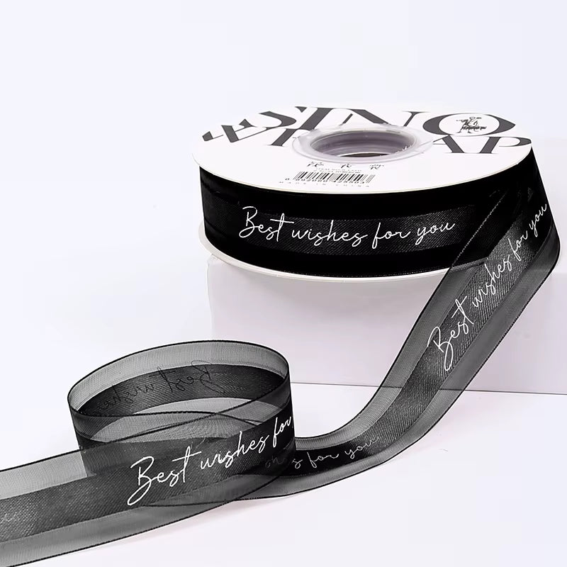 Cinta Modelo "Best Wishes" 2.5 cm