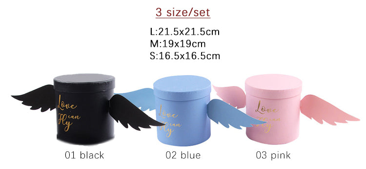 Set de 3 Cajas con Alas "Fly Love"