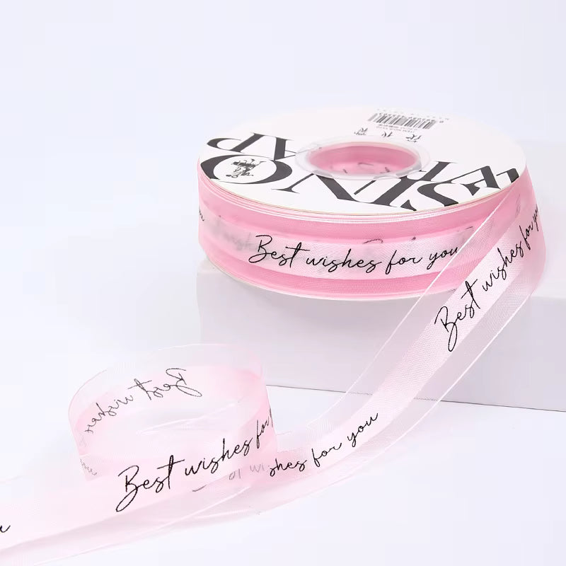 Cinta Modelo "Best Wishes" 2.5 cm