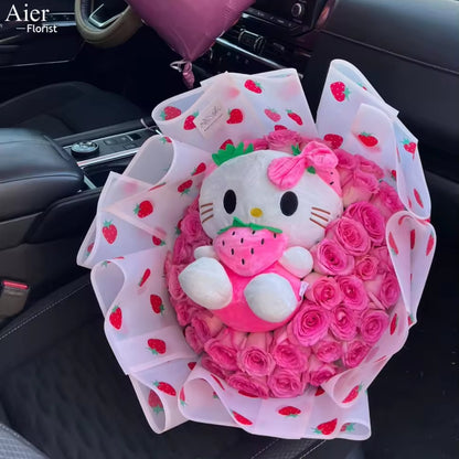 Papel Coreano de Fresas Escarchadas