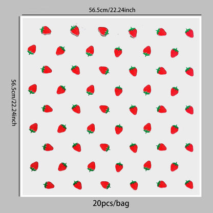 Papel Coreano de Fresas Escarchadas