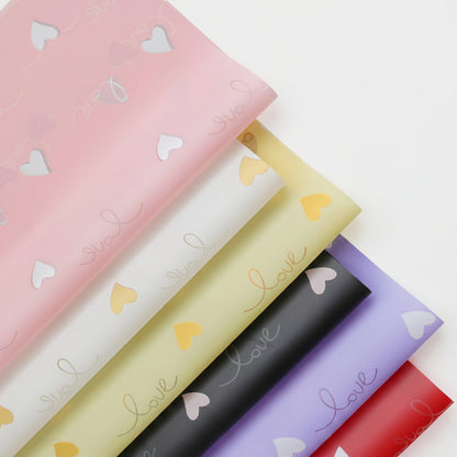 Papel Coreano Modelo Corazón Neón