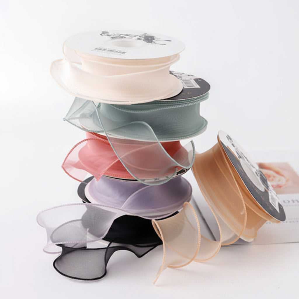 Cinta de Organza / Rollo 4 cm * 9 yardas
